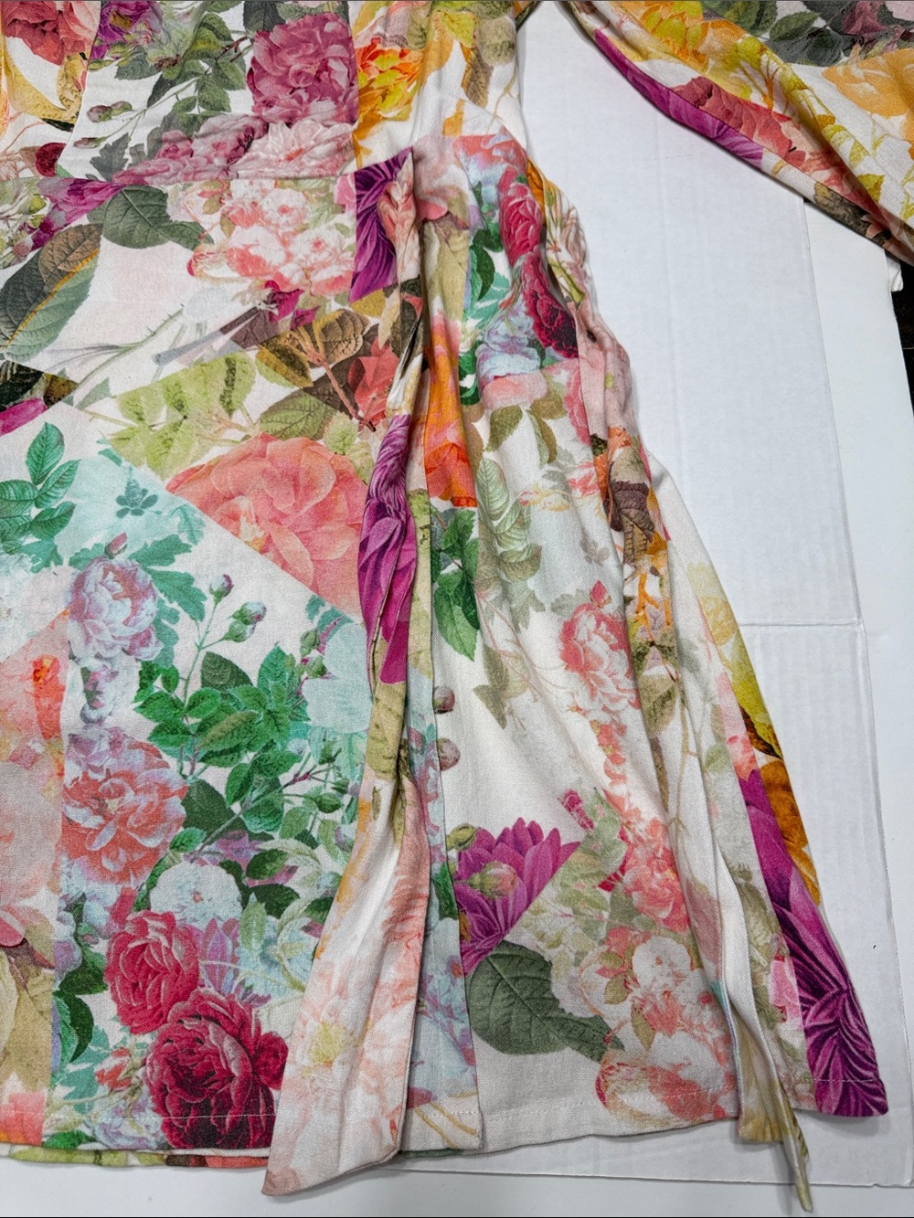 Vince Camuto Multicolor Floral Puff-Sleeve Mini Dress - Picture 11 of 15